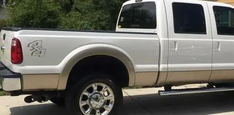Ford Super Duty pickup clean and glossy after the wash